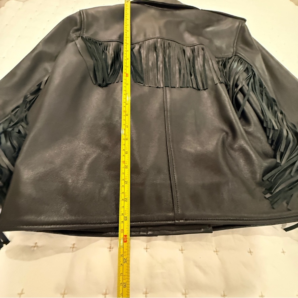 Saks Maximilian Leather Fringe Jacket - Picture 10 of 13